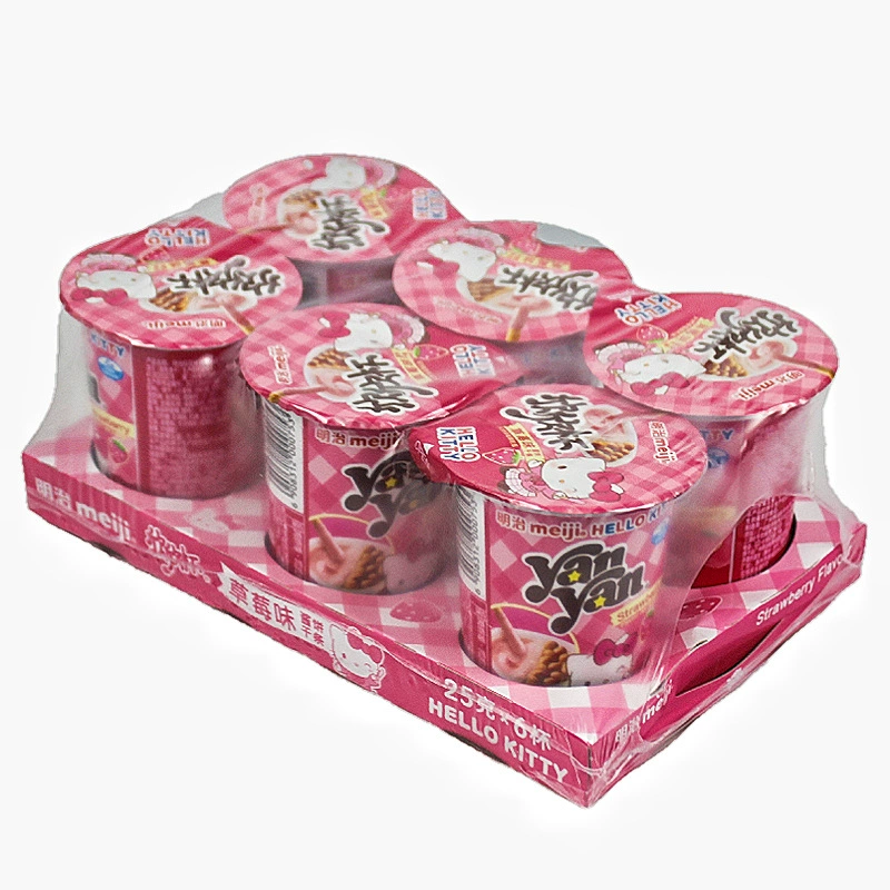 Meiji Xinxin Cup 25 г*6 чашек полная коробка детская закуска палочер biscuit шоколадный соус подарок покупка оптом
