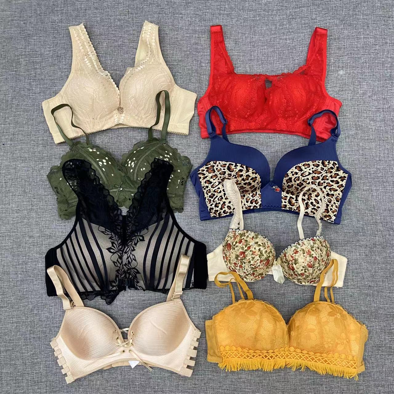 Varios productos de cola, sujetadores de mujer sin marcas sin anillo de acero con anillo de acero, una variedad de mezclas y combinaciones de pechos bajos en África