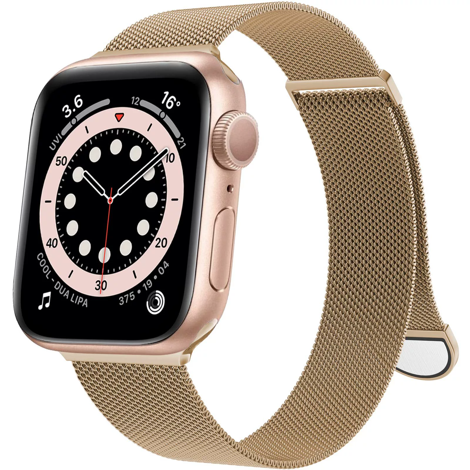 Миланский магнитный зажим с петлей (Apple) совместимый с iWatch, нержавеющая сталь, полукруглая застежка, несколько цветов