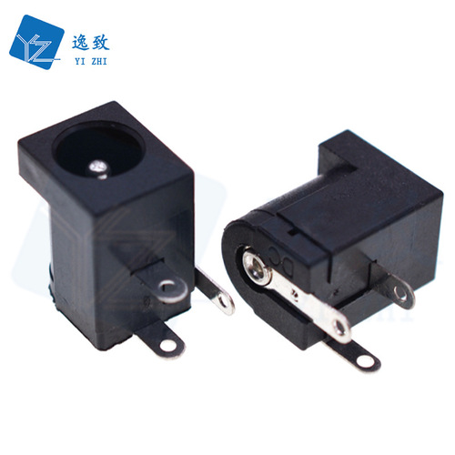DC female socket horizontal socket DC005 DC power port 5.5*1.65/2.1/2.5mm 3-pin charging port
