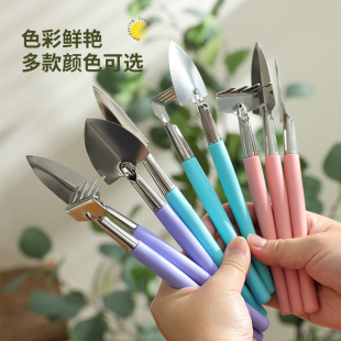 Stainless steel three-piece shovel head garden tools succulent shovel micro landscape shovel soil green plant pot planting