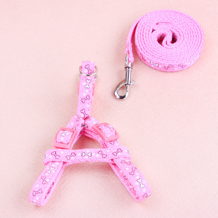 Cuerda de tracción para mascotas, correa para el pecho, pequeño y mediano Teddy Corgi, gato y perro paseando, juego de cuerda de tracción telescópica, impresión en forma de trabajo