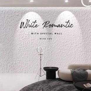 Imitation Grainy Micro-Cement Wallpaper for Trendy Clothing Store Front Desk, Influencer Live Streaming Photo Wall Fabric, Star and Moon Stone Wallpaper