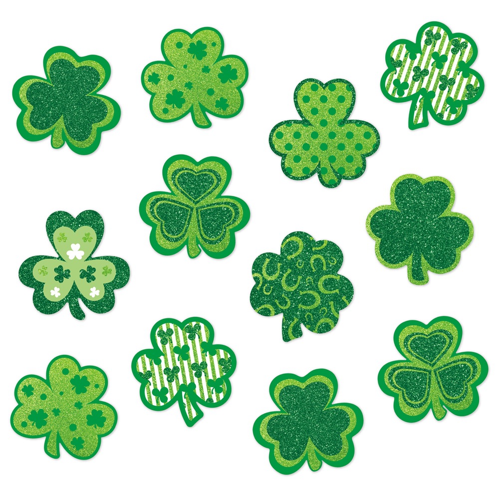 Día de San Patricio decoración de parches de trébol festivales irlandeses decoración de fiesta de cumpleaños de trébol de suerte