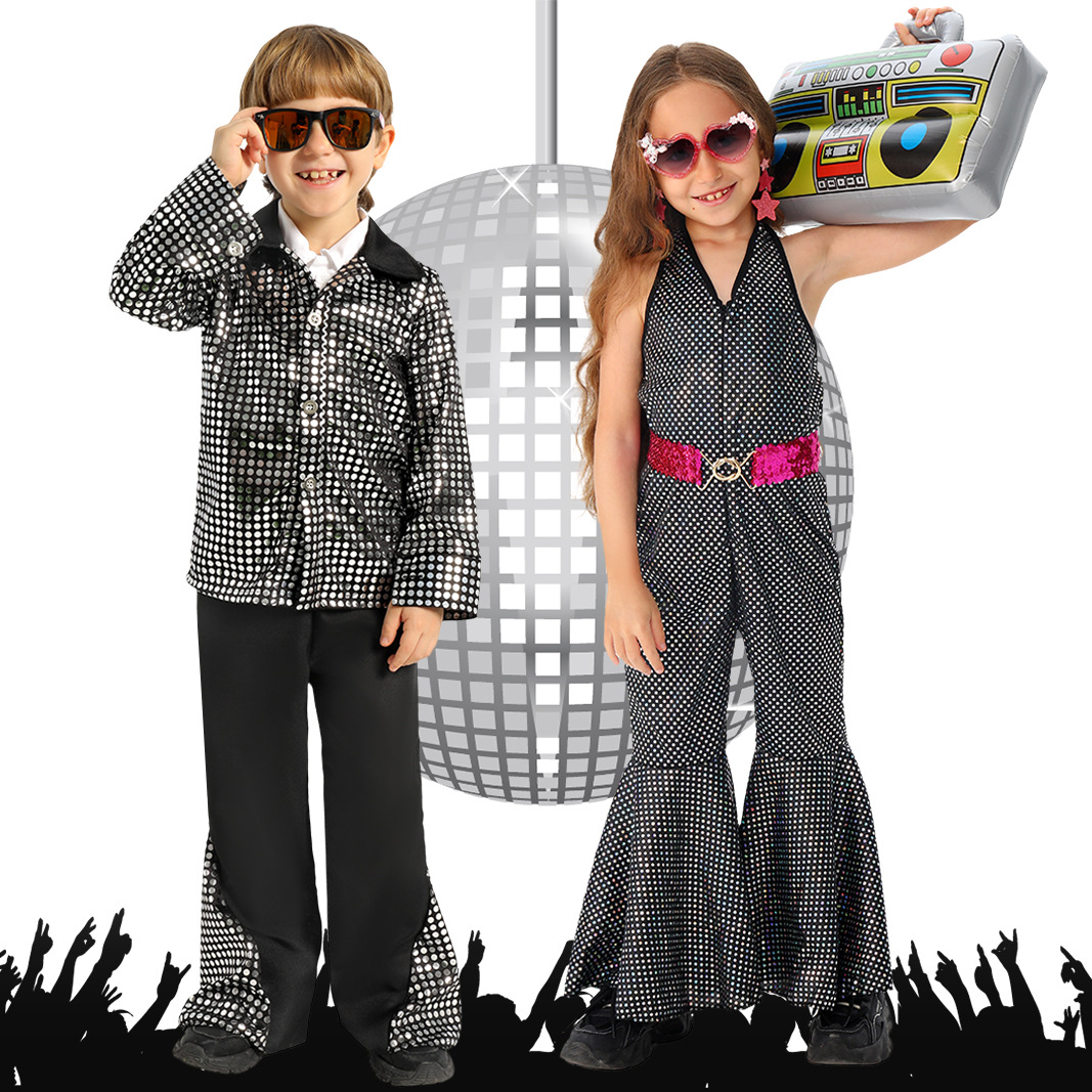 Retro New Disco Disco Dance Costume Kidsren's Cos Costume Performance Costume Stage Performance Costume Halloween