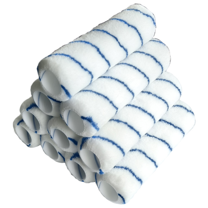 Factory Direct Sale 9inch Paint Roller ‌   1/ 2inch High Wool Polyester Blue Stripes