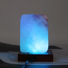 USB方形盐灯批发喜马拉雅水晶造型盐灯 七彩色led暖光创意小夜灯