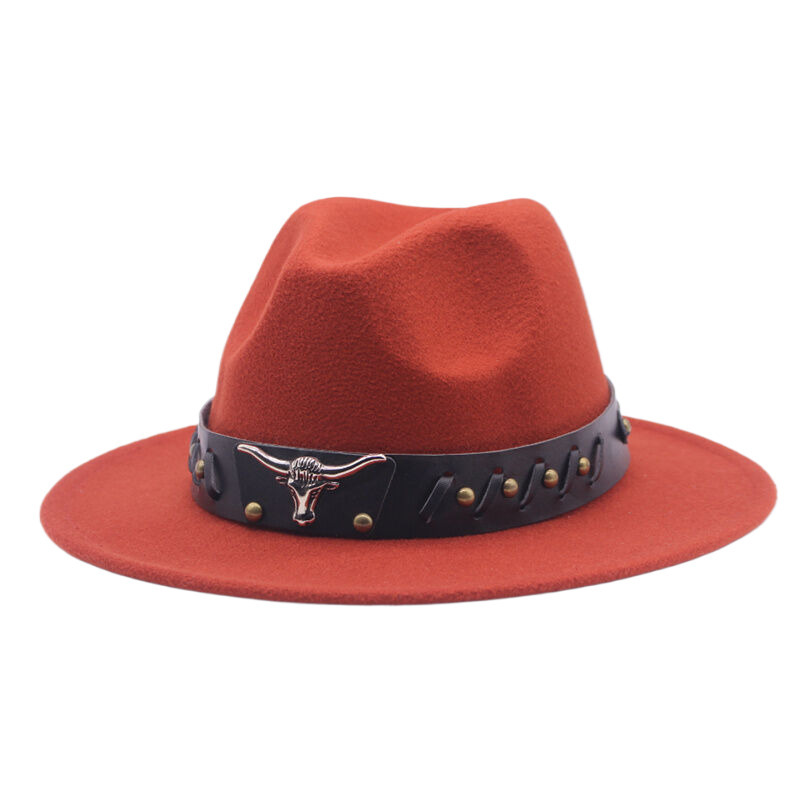 Cappello da cowboy spagnolo unisex Cappello a cilindro jazz erboso con tesa piatta e tesa larga per uomo e donna_voghion.com