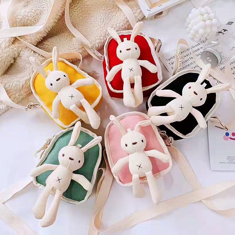 Rabbit Corn Rabbit Plush Toy Rabbit Doll Corn Lattice Rabbit Clothing Bag Accessories Pendant in stock