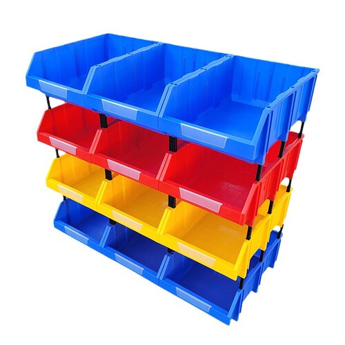 Thickened slanted mouth parts box, plastic component box, shelf material box, screw storage box, combinatorial parts box