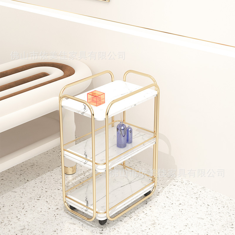 Coche de belleza, coche de herramientas de empuje manual especial para salón de belleza, camión cisterna, carro de burbujas pequeñas, estante de almacenamiento, carro médico