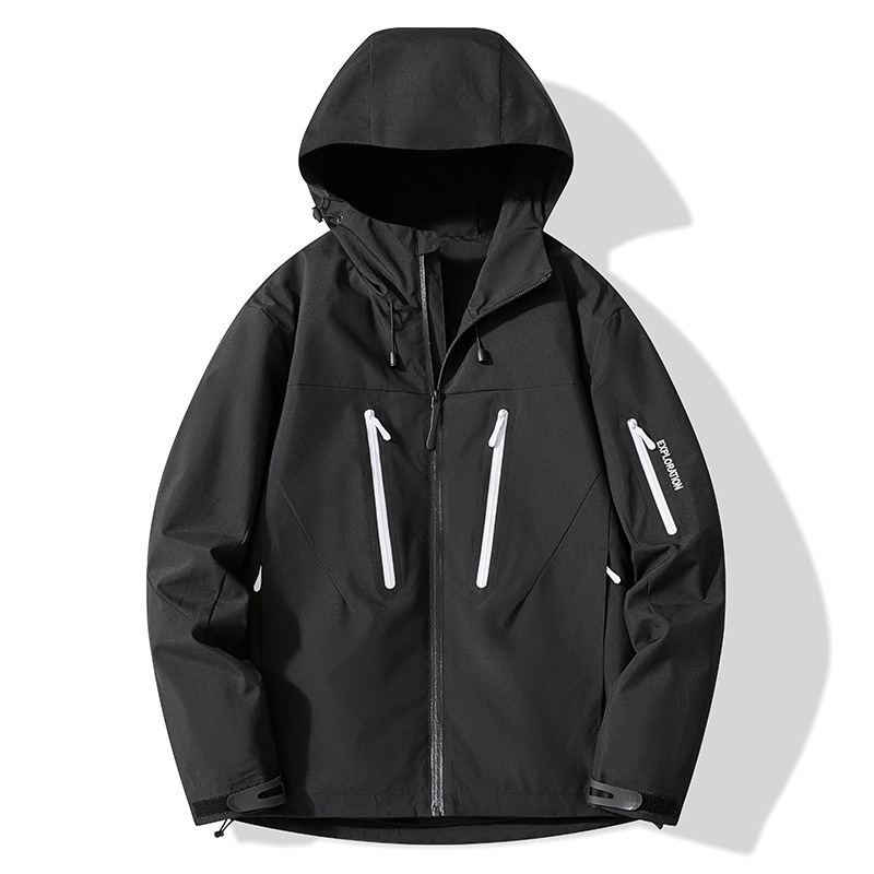 鳥家同型ジャケット、カスタムロゴ刺繍入り、3in1登山服、防風防水、裏起毛ジャケット、男女兼用|undefined