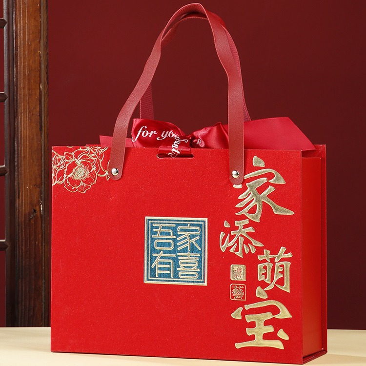 Baby's First Month Gift Box with Celebration Cakes, Handout for Newborn's 100th Day Celebration, First Birthday and 100th Day Return Gift Box with Egg Packaging