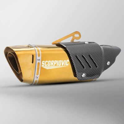 Exhaust pipe – exhaust pipe - all-gold-imitation-carbon-cover