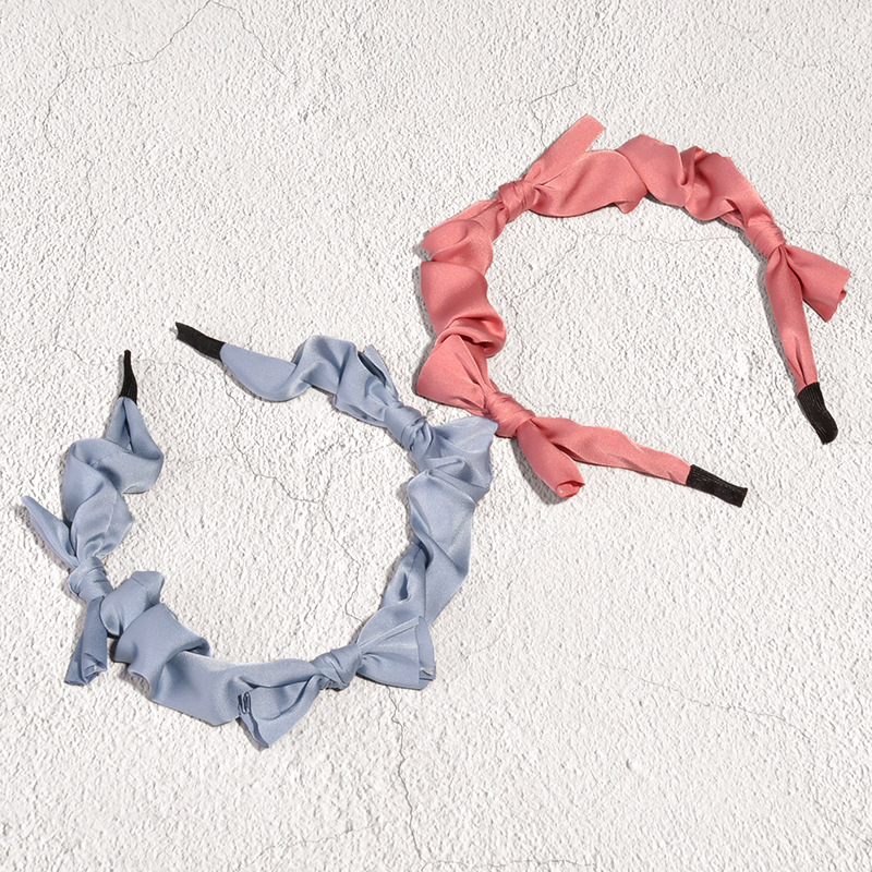 Korean Solid Color Bow Headband display picture 10