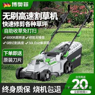 Borfei Lawn Mower Electric Push Lawn Trimmer Small Household Garden Lawn Mower Plug-in Lawn Mower