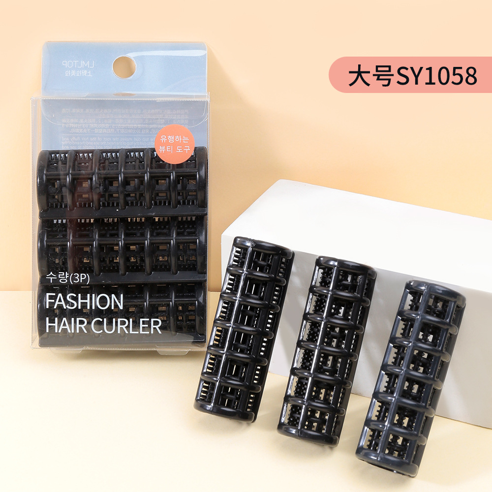 LMLTOP gran tamaño pequeño rizador de pelo negro hueco de doble capa rizador de aire que forma SY1057