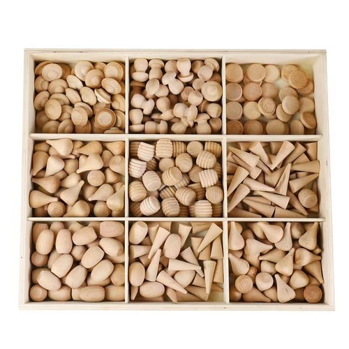 Cross-border ins style cute building blocks educational assembly toys Montessori teaching aids early education thinking training wooden