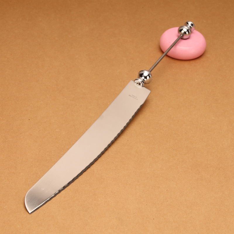 Pala de pizza con cuentas, cuchillo de pan, cuchillo de crema de mantequilla, cimitarra de queso de acero inoxidable, cuchillo de mesa, bricolaje con dientes, nueva vajilla