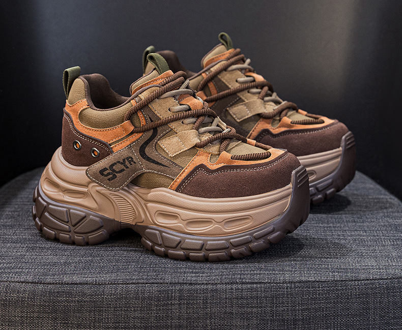 Giày sneaker nữ chunky đế dày phong cách retro, tăng chiều cao, phối màu vintage — Cam 5021, Xanh dương 5021, Tím 5021 chi tiết 14