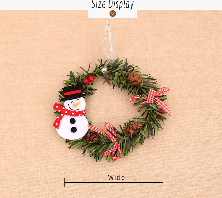 Wholesale New Christmas Rattan Wreath Door Hanging Decorations Nihaojewelry display picture 2