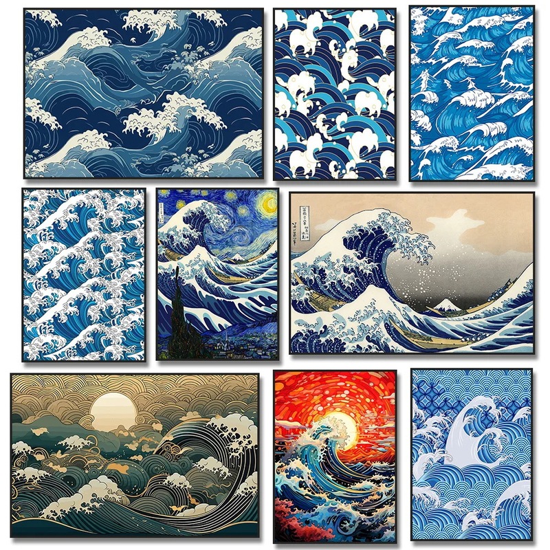 Kanagawa surfing ukiyo-e print poster factory on behalf of cross-border Amazon Temu painting canvas core Kanagawa surfing ukiyo-e print poster factory on behalf of cross-border Amazon Temu painting canvas core