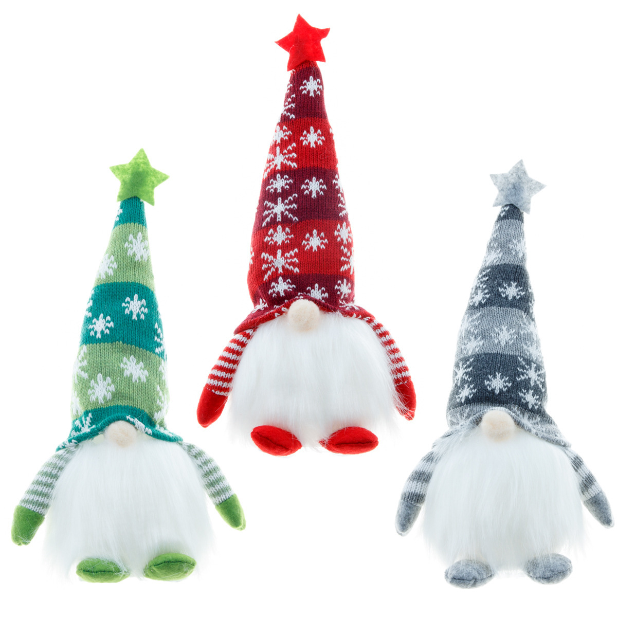 Decoración navideña luminosa para escaparate, muñeca sin cara/enana Rudolph de peluche, nuevo producto transfronterizo