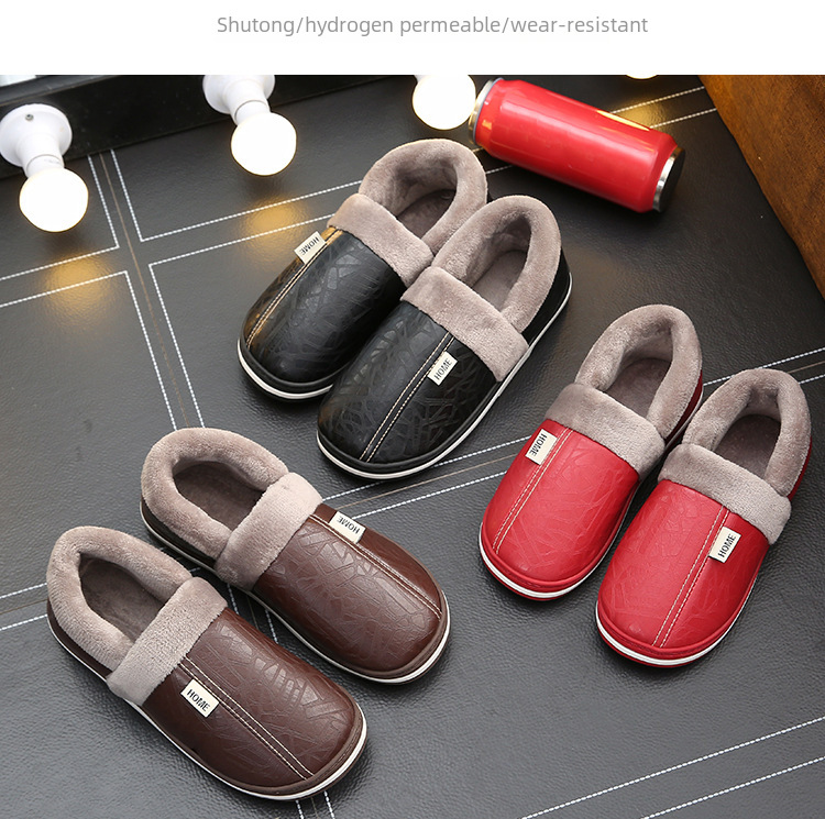 Wollen pantoffels dames winter warme waterdichte antislip schoenen_voghion.com