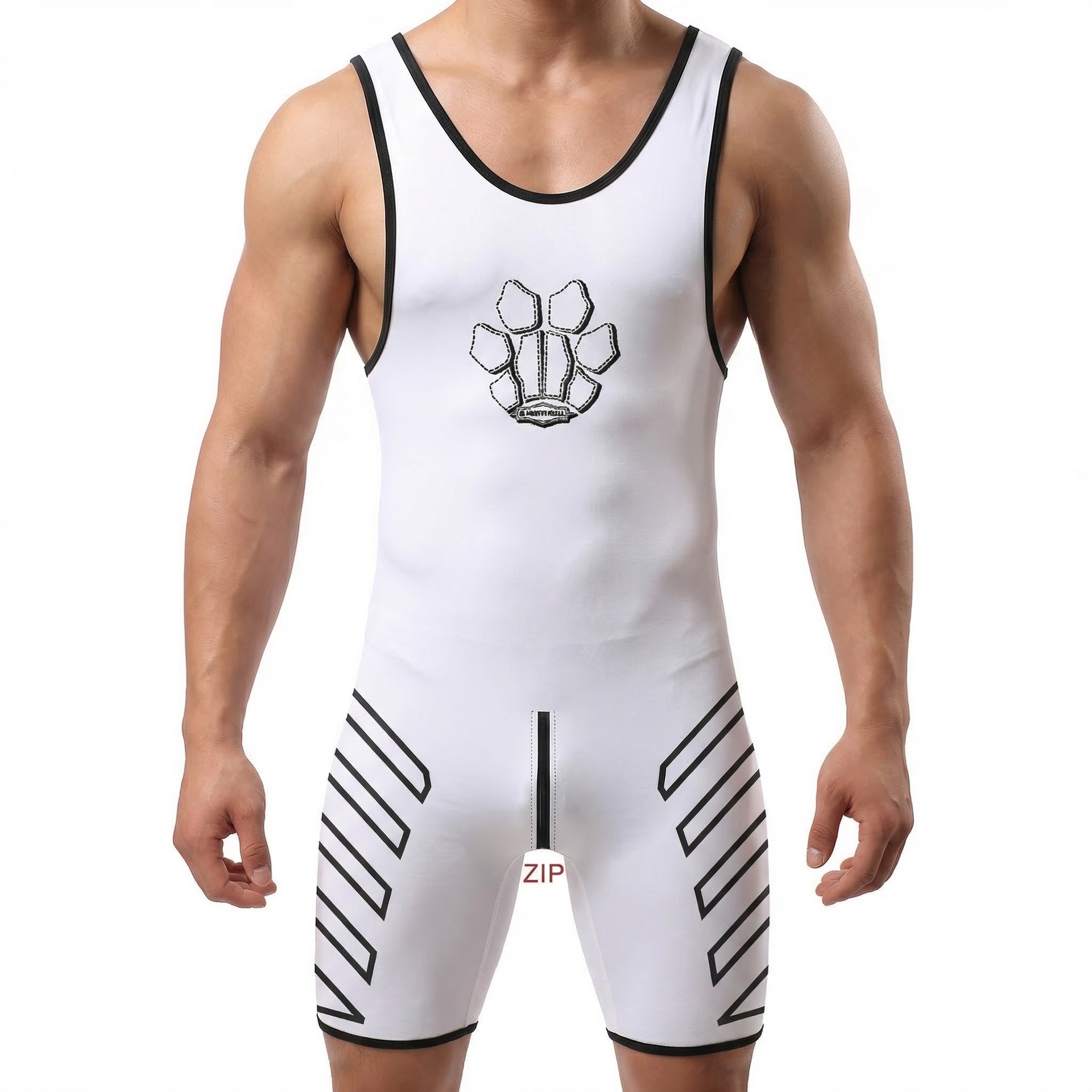 Pila Wrestling Suit, Summer One-Piece Suit for Weightlifting, Men's Style, Available for Sale, Tight-Fitting and Quick-Drying