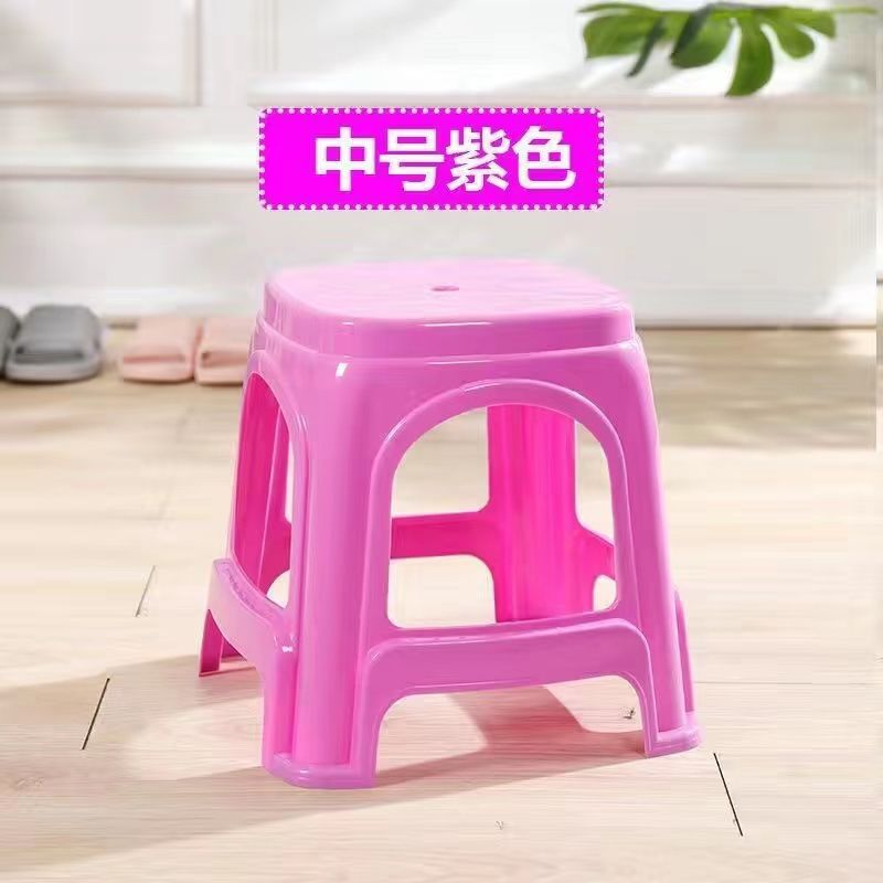 Taburetes de plástico populares para uso doméstico, sillas gruesas para adultos, taburetes altos, taburetes cuadrados para cambiar zapatos, venta directa de fábrica al por mayor. image 10