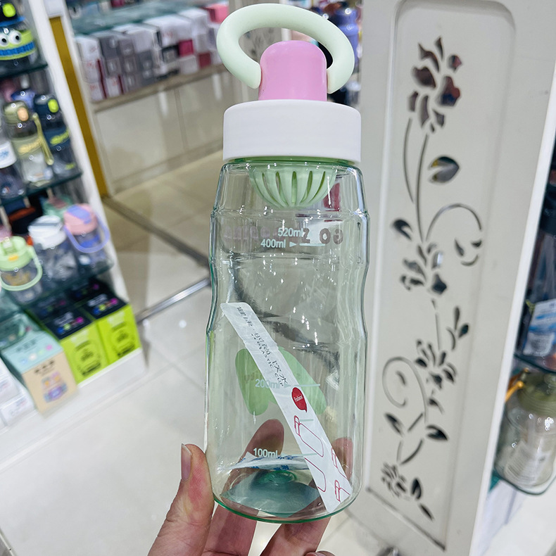 Baijia taza de plástico simple taza de agua para niñas linda taza de verano portátil para niños 620ml taza de plástico