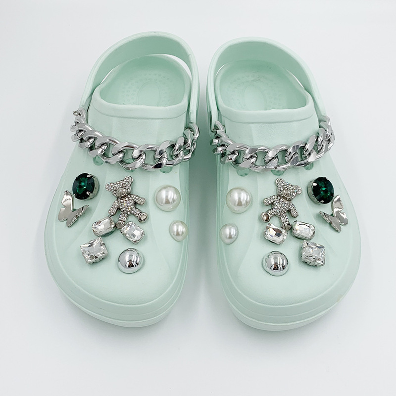 Original hole shoes accessories suit collection garden shoes decoration accessories with integrated plug-in I-shaped buckle