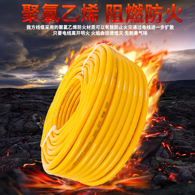 Anti-freeze waterproof power cord GB two-core wire cable sheath line household cord 2.51.5 square