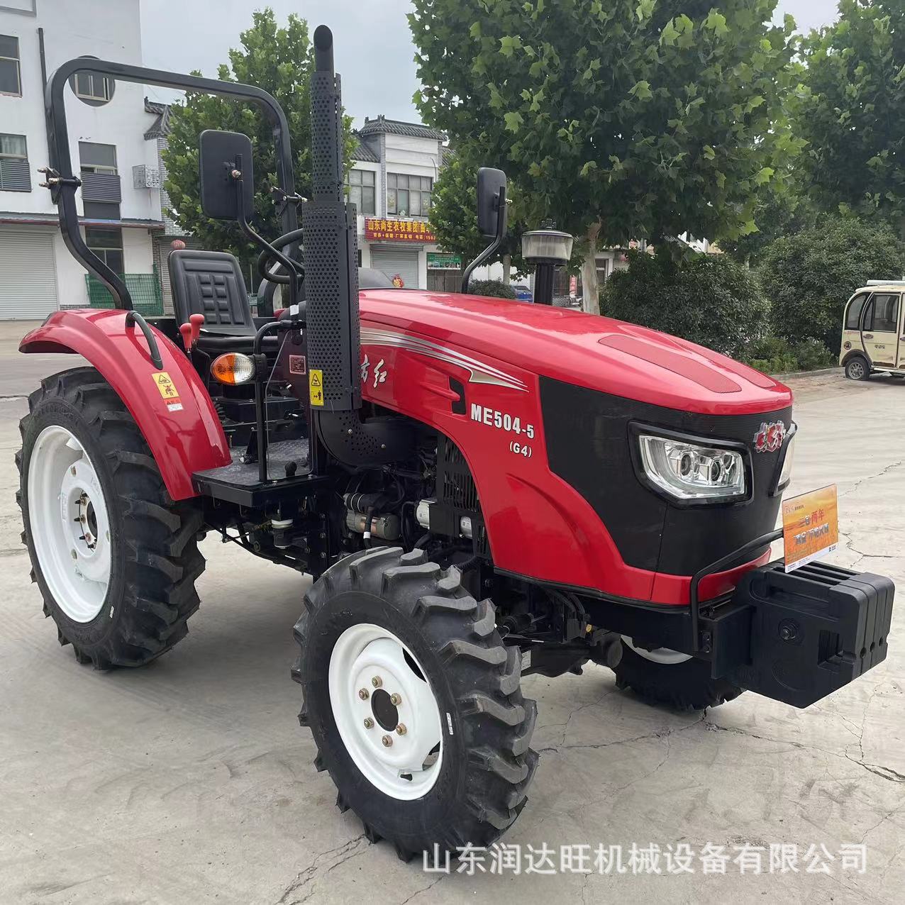 东方红四缸发动机50马力轮式拖拉机 大马力504四驱耕地机打田机