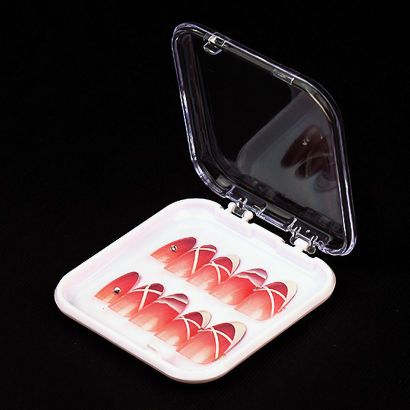 Caja transparente de uñas. Use Nail Box, caja de joyas. Caja de uñas. Caja de almacenamiento de Nail Box