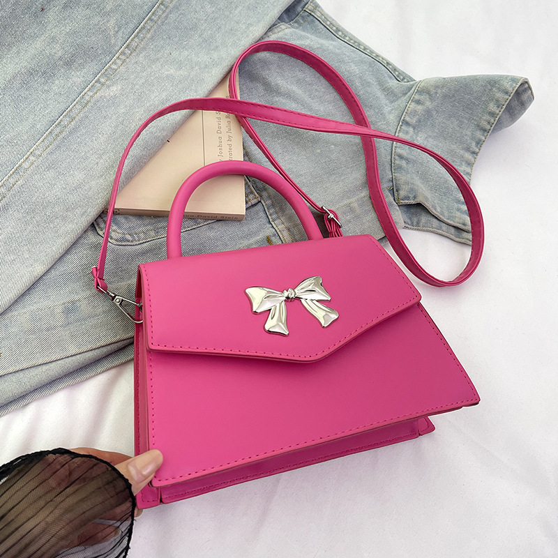Arco de moda de verano 2025 hermoso nuevo estilo ocio de estilo extranjero suave portátil de hombro mochila pequeña bolsa de mujer