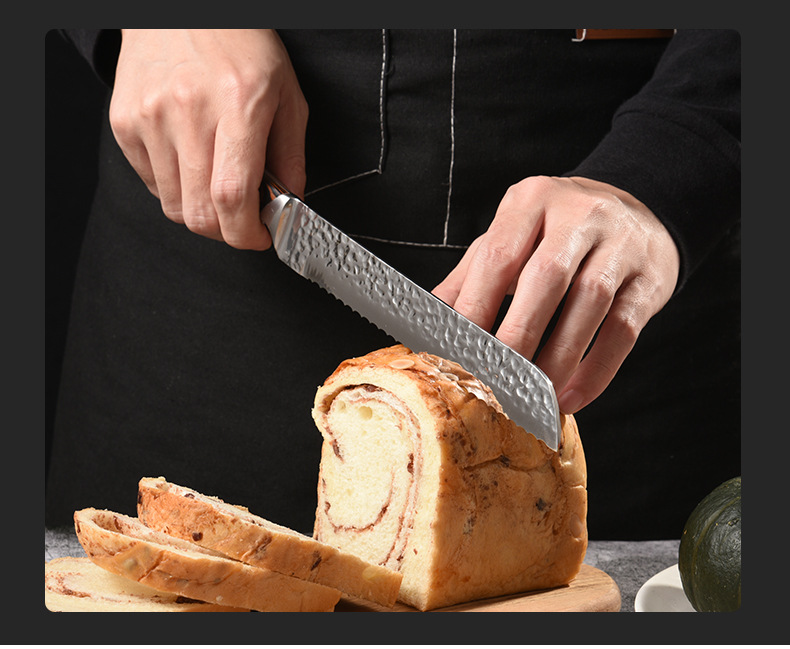 【定制】亚马逊刀具套装15件套彩木柄钢头刀套装带木刀座礼品刀具详情17