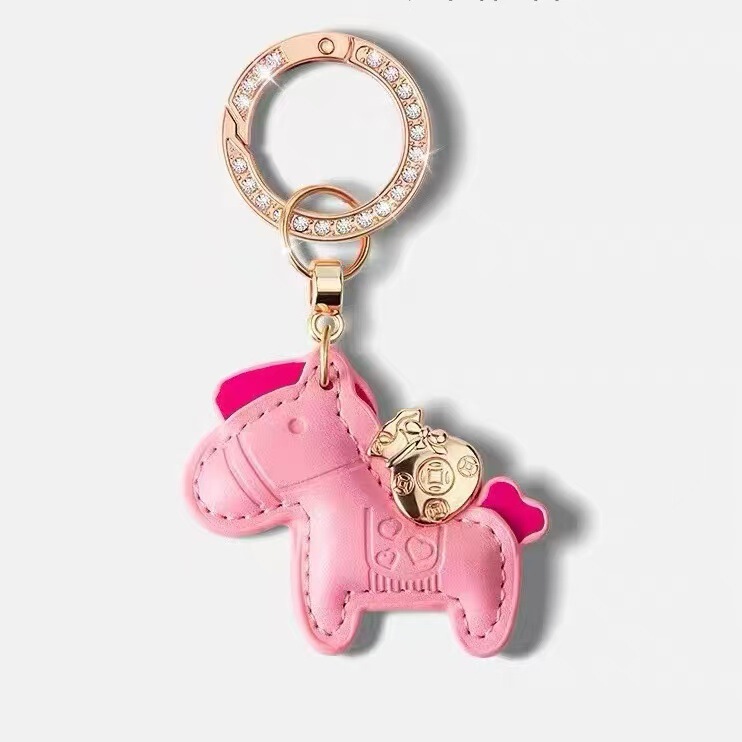 Special Car Keychain Pendant, Exquisite Women's Keychain Chain for Wallet, Zinc Alloy with Rhinestones for Car Use
