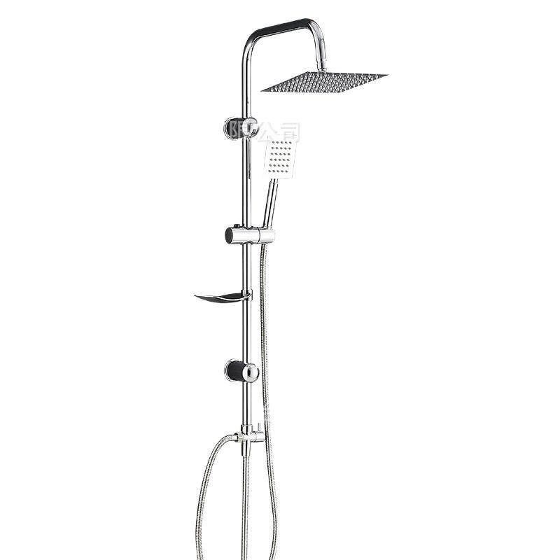 Ducha de cobre transfronterizo conjunto de ducha de válvula de mezcla negra bañera de grifo de ducha simple booster top