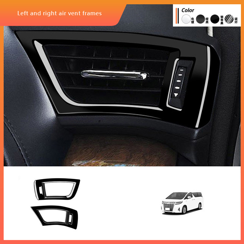 Suitable for ALPHARD15-20 Elphar and Wilfa air vent frame, right-hand drive modified front row air conditioning vent frame Suitable for ALPHARD15-20 Elphar and Wilfa air vent frame, right-hand drive modified front row air conditioning vent frame