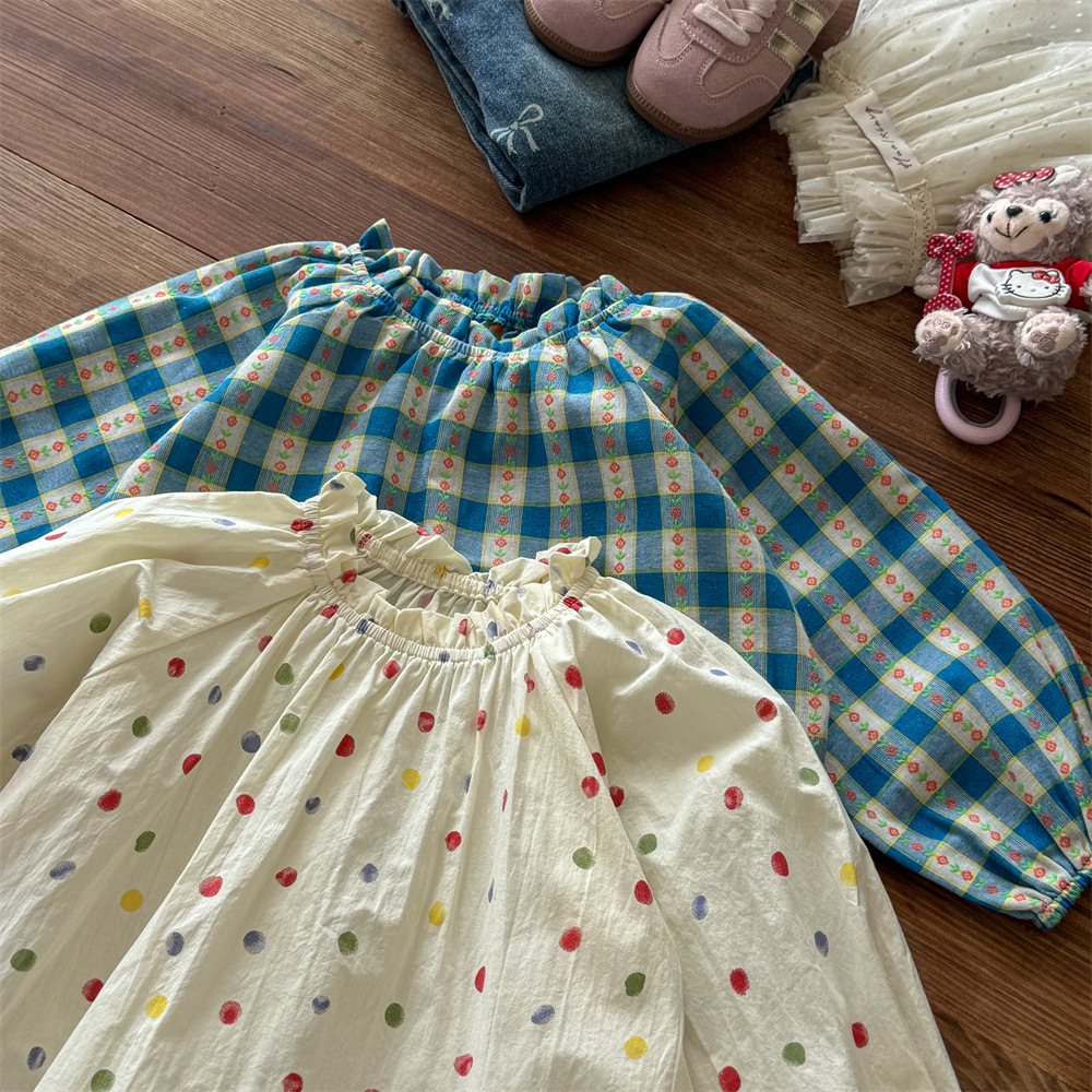 Estrella infantil redonda camisa de niña camiseta de otoño primavera y otoño nuevo estilo de otoño para niños estilo occidental chica de moda chaqueta de bebé t