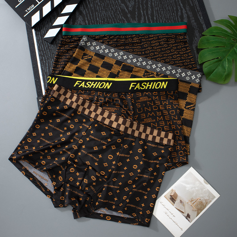 Graphene bacteriostático hombre calzoncillos de hielo de tamaño grande fábrica de calzoncillos transpirables al por mayor calzoncillos de hielo frescos chicos