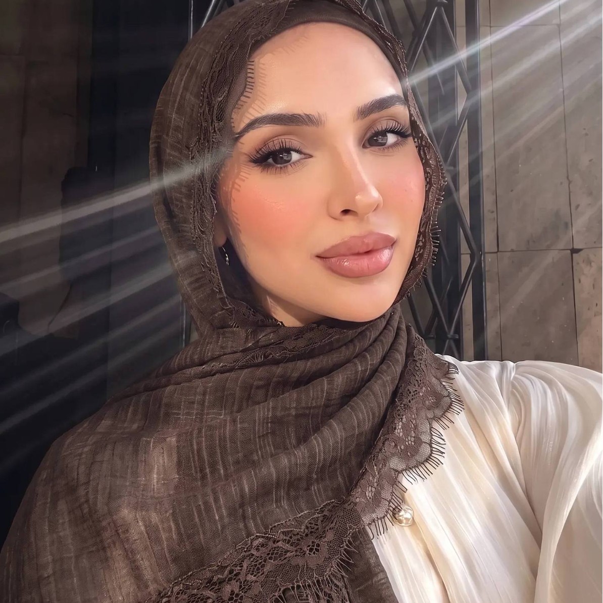 New Lace Splicing Solid Color Cotton and Linen Feel Artistic Scarf for Women, Versatile Casual Style with a High-End Feel for Spring and Autumn