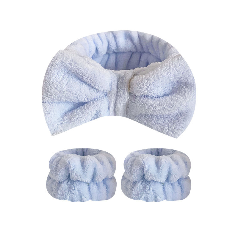 기계 스티치 활 헤어밴드 1 + 손목 2-파란색 (3 세트)(20*12*3.5cm 62g)