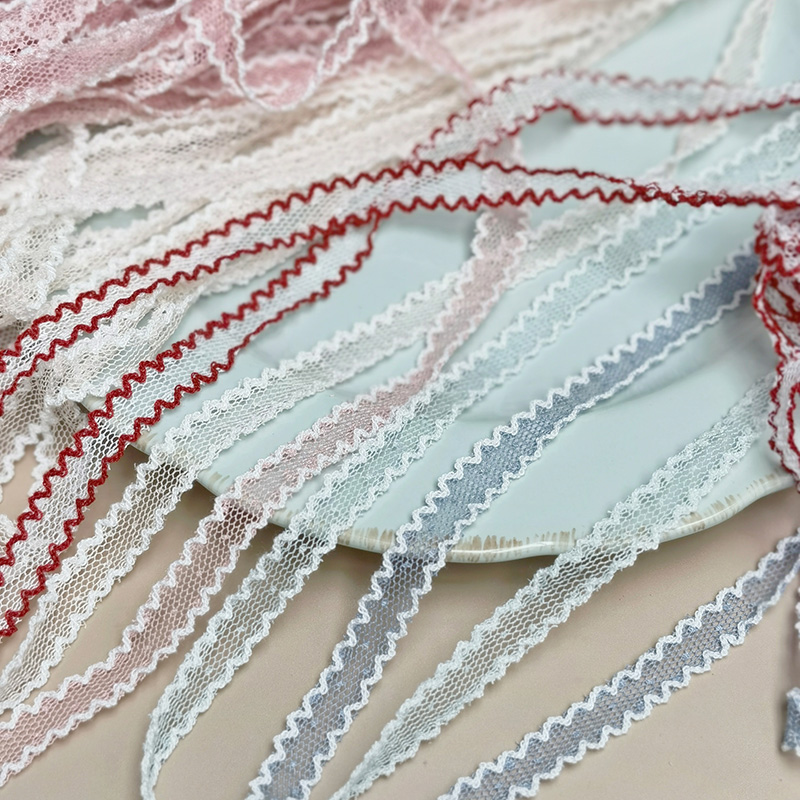 Japón Ph viento de color doble dientes de perro punto de onda hilo hilo de encaje accesorios ropa de bebé correa de pelo flores decoración de regalo