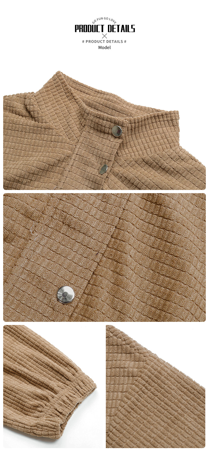 Vestes d'automne et d'hiver en velours côtelé pour femmes, nouvelle collection_voghion.com