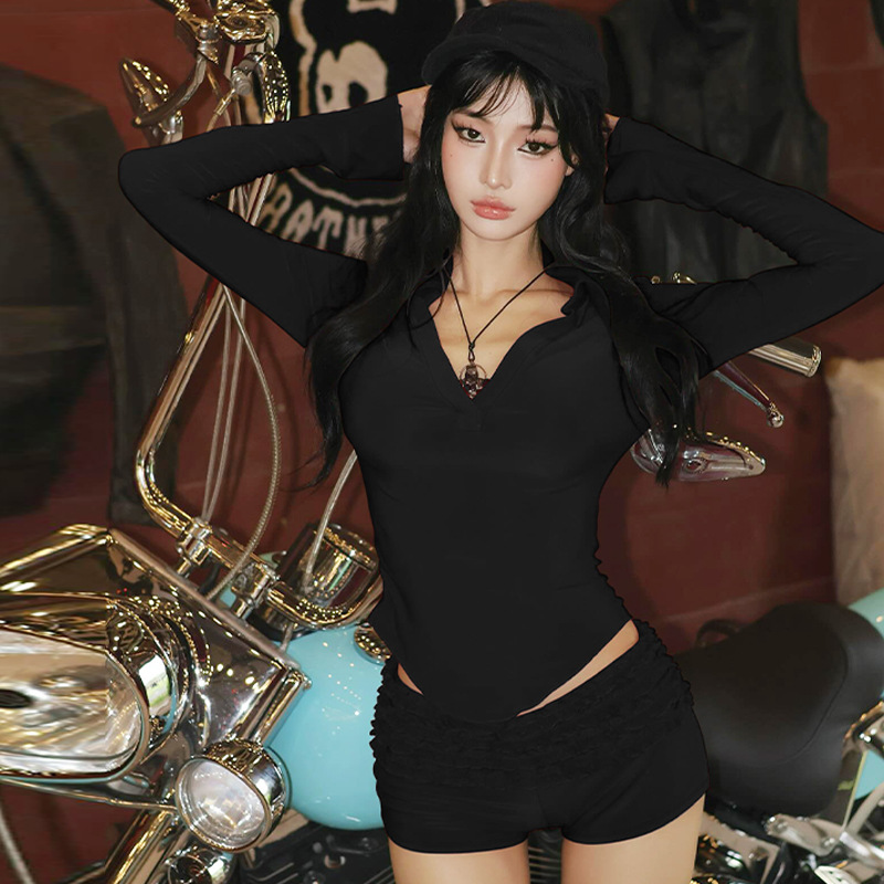 Sexy fitted autumn base long-sleeve
