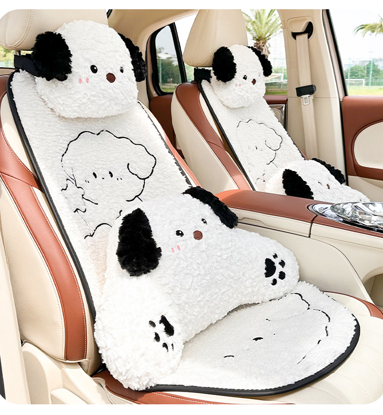 Blue Rain Cartoon Car Headrest Neck Pillow Creative Plush Car Cushion Cute Car Lumbar Support Pillow