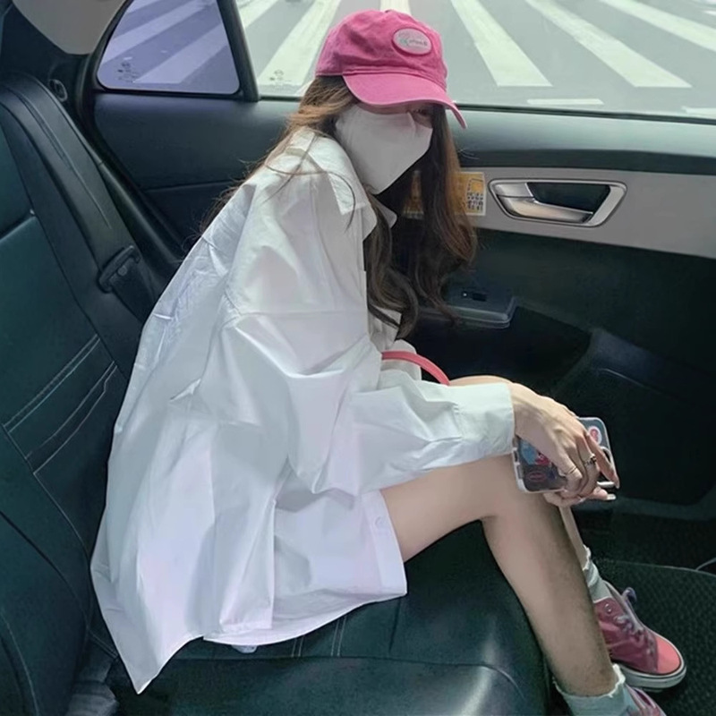 Early Spring Loose White Shirt Thin Jacket Women's Summer 2025 New Design Niche Sun Protection Shirt Top Early Spring Loose White Shirt Thin Jacket Women's Summer 2025 New Design Niche Sun Protection Shirt Top