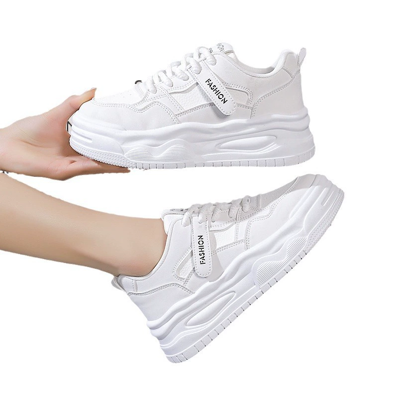 Белые кроссовки, универсальная высокая спортивная повседневная обувь для отдыха, кеды